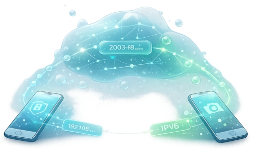 Illustration of IPv6 connectivity